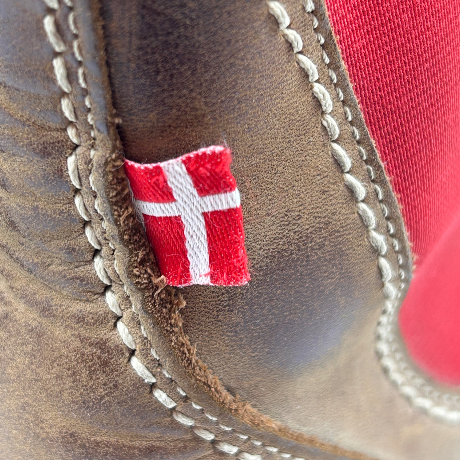 Duckfeet Roskilde Brown Leather Red Elastic Chelsea Boots Eu 37 Crepe Sole — image 8 of 8